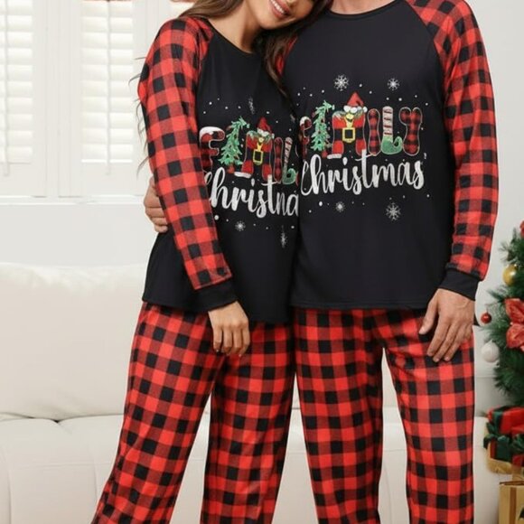Long Sleeve Matching Family Pajama Set, Soft Sleepwear, Multiple Sizes - Picture 1 of 5